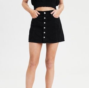 American Eagle Black Denim Skirt